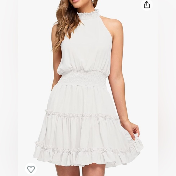 MEROKEETY Casual Beach Vacation Sleeveless V Neck Flowy A Line Dress